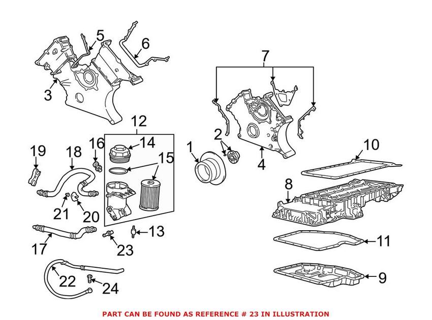 BMW Engine Oil Cooler Adapter 13321287132